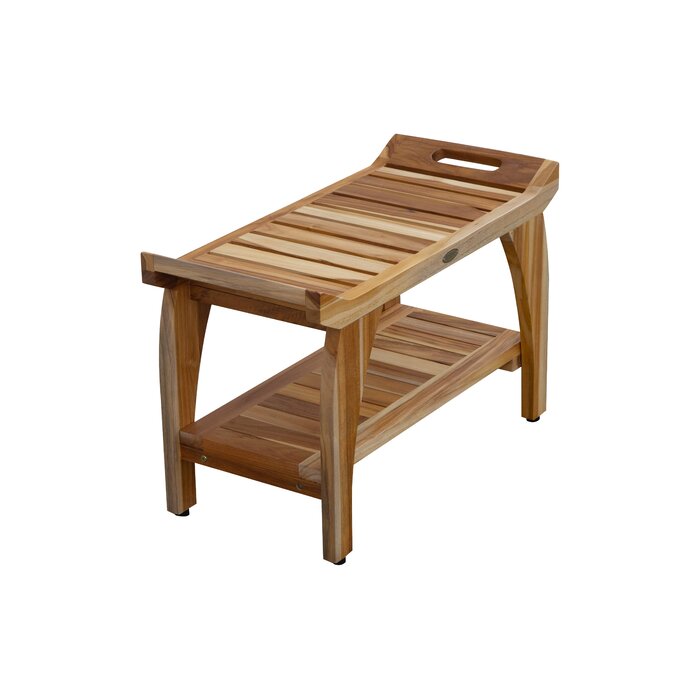 EcoDecors Tranquility Teak Shower Bench & Reviews | Wayfair